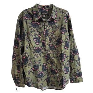 NEW HOUSTON WHITE x TARGET Moody Floral Button Front Hawaiian Shirt MEN'S XL